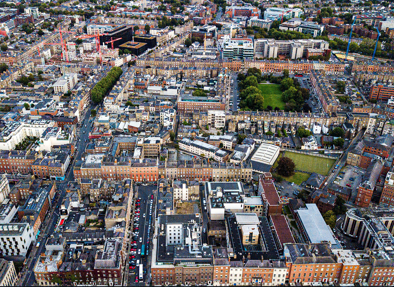 Drone view of Dublin