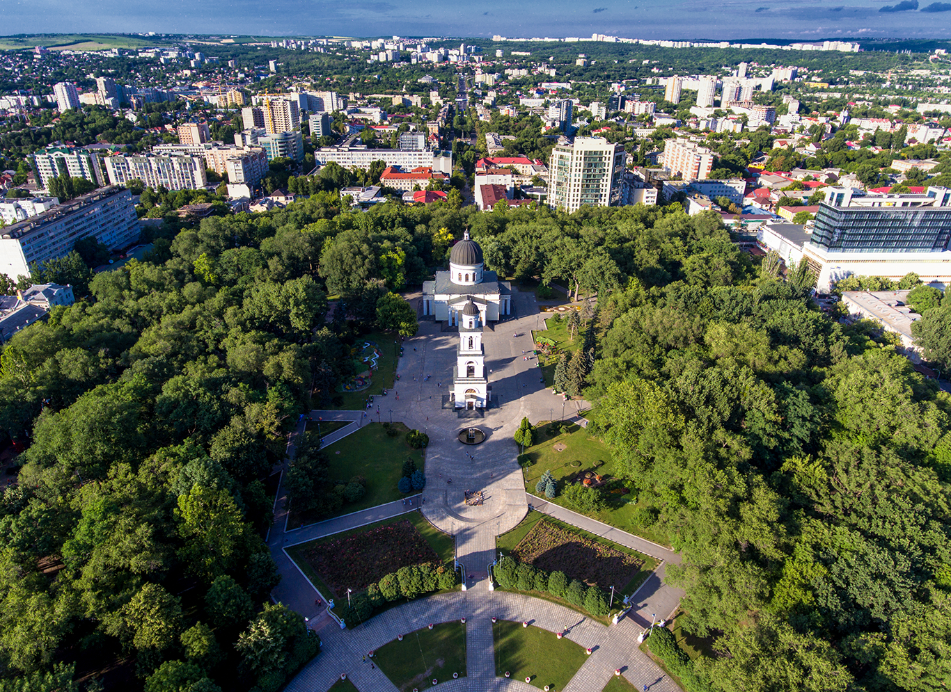 Central Park Chisinau Drone View
